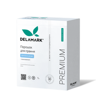 Порошок безфосфатный концентрат White с эффектом кондиционера DeLaMark 1 кг фото